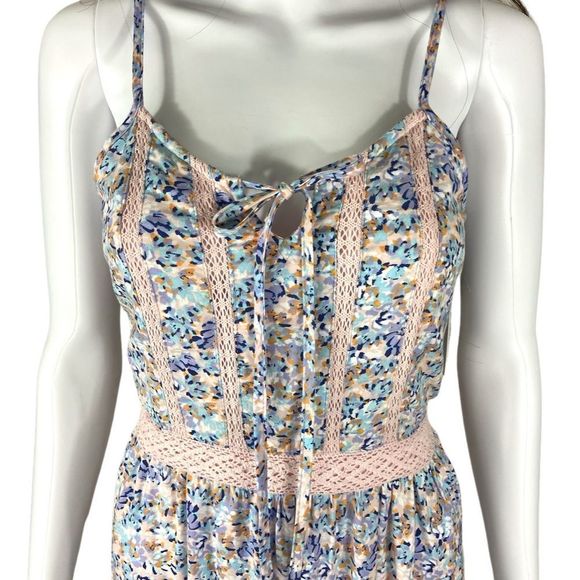 NWT Japna Cottagecore Prairie Floral Midi Sundress M - Picture 2 of 9